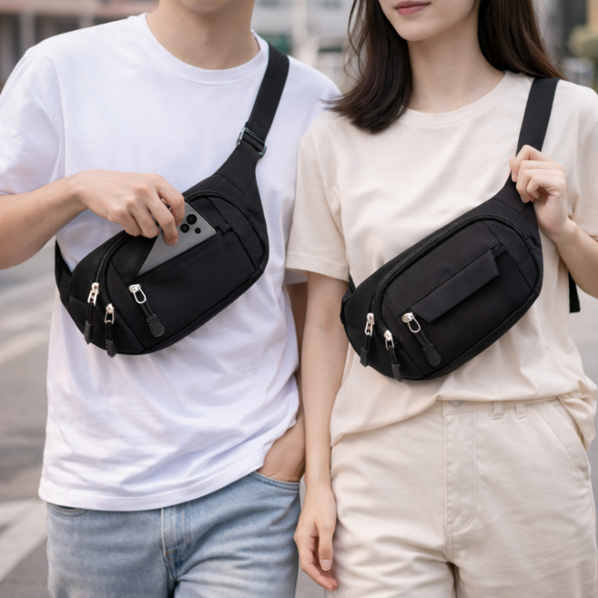 모어픽 방수 분리 수납 심플 크로스백