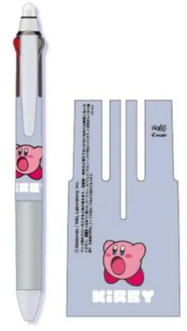 PILOT Frixion BALL 3 星之卡比 3色擦擦筆 0.5mm 極細字, 1個, 卡比-紫灰色