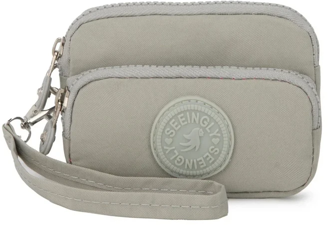 쿠쿠스토어 새로운 방수 동전 지갑 키링 포함 단색 키체인 내구성 큰 량 돈 카드 홀더