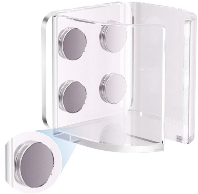 슈슈펫 자석 4개구성 아크릴 햄스터 물병 급수기 거치대, 1개, 투명