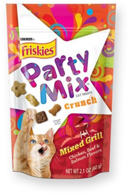 Purina 喜躍 Felix Party Mix 香酥餅 貓零食, 炙燒烤肉香酥餅60g
