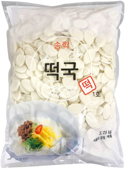 [송학식품] 떡국떡 3.75kg _ 떡국 _ 대용량 _ (약 25인분), 1개
