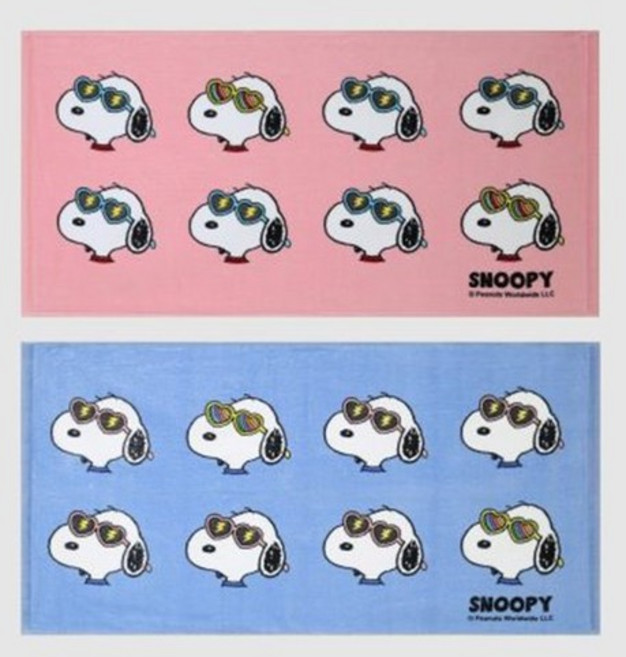 송월 스누피 선글라스50 비치타월, 스누피 선글라스50_파랑, 1개