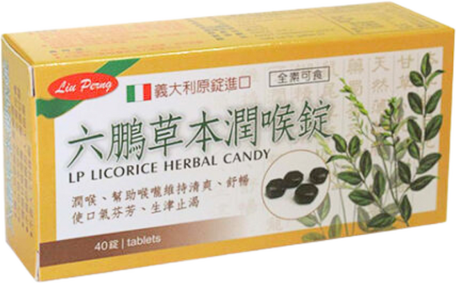 Liu Perng 六鵬 草本潤喉錠, 1盒, 12g