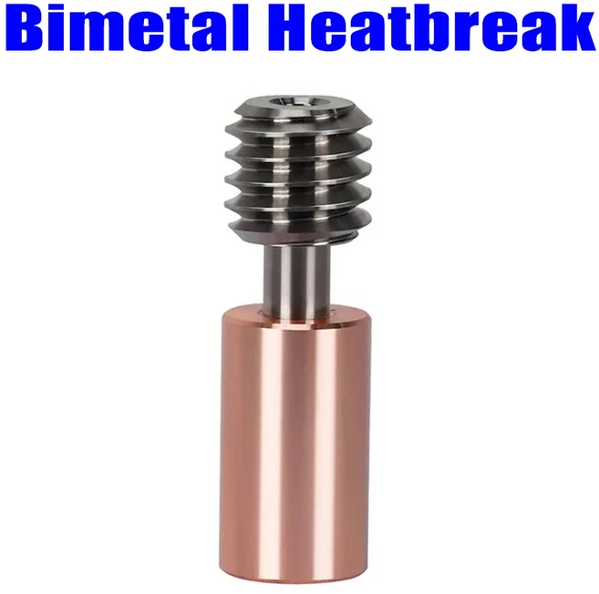 Ender 3 S1 목구멍 Pro용 바이메탈 HeatBreak V3 SE/ K1/ K1 Max Throat 3D 프린터용, 02 Bimetal HeatBreak, 01 7 PCS