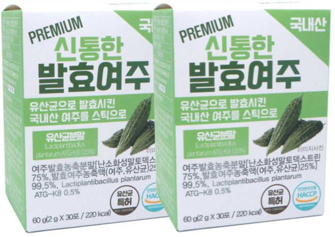 프리미엄 신통한 발효여주 유통기한26년10월23일, 2박스, 60g