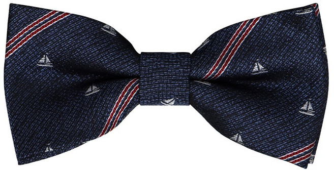 바찌 스트라이프&올오버 보타이 네이비 VN1L3TA554N0