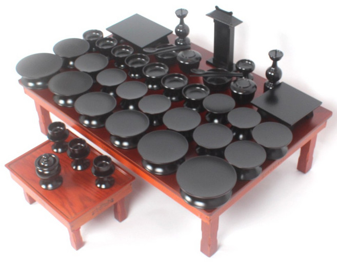 남원공방 블랙 제기세트 47P 제사 제기 그릇 접시 용품, 1세트