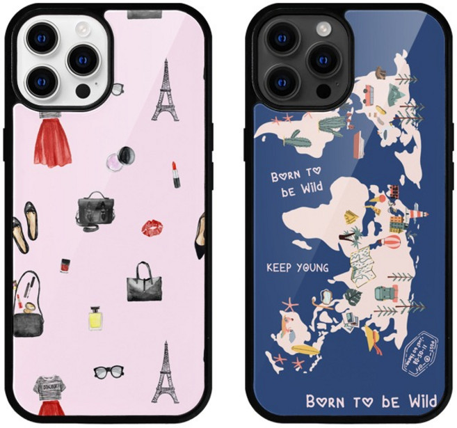 갤럭시S25 시리즈 여행 패션 글라스 범퍼 케이스