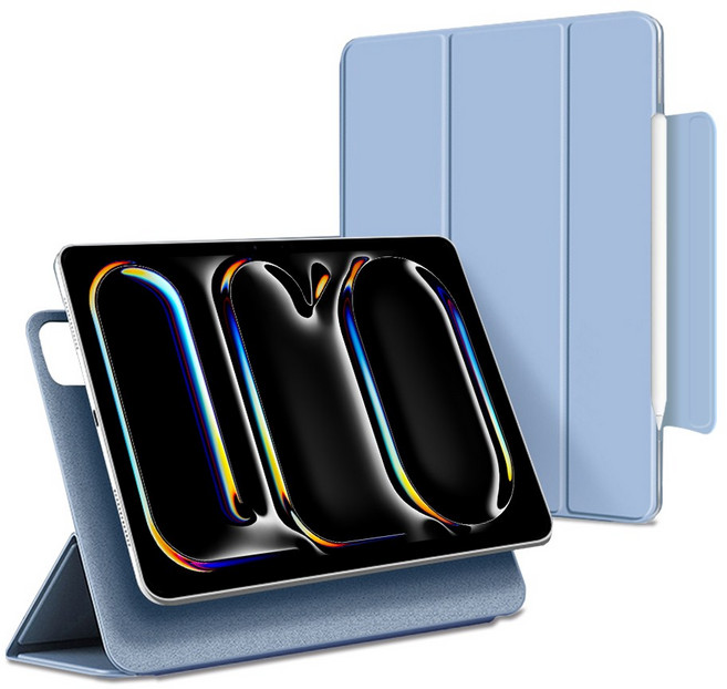 아이노비아 아이패드 프로7세대(M4) 11 펜슬수납 마그네틱 폴리오케이스, P4M11(스카이블루), P4M11(스카이블루), 1개