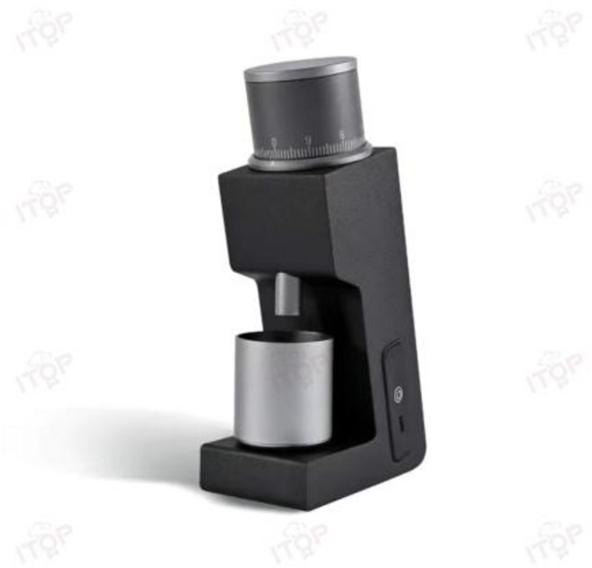 ITOP 03 미니 커피 그라인더 유형 C 충전식 휴대용 38mm 6코어 스테인레스 스틸 버, Rechargeable 2600mAh, 1)Black, 1개