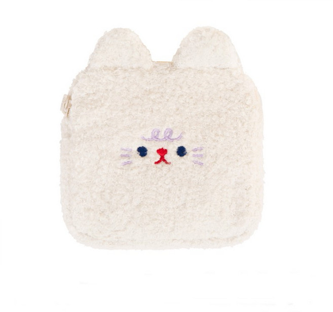 밀크조이 리틀데이지 귀여운 뽀글이 사각 다용도 파우치