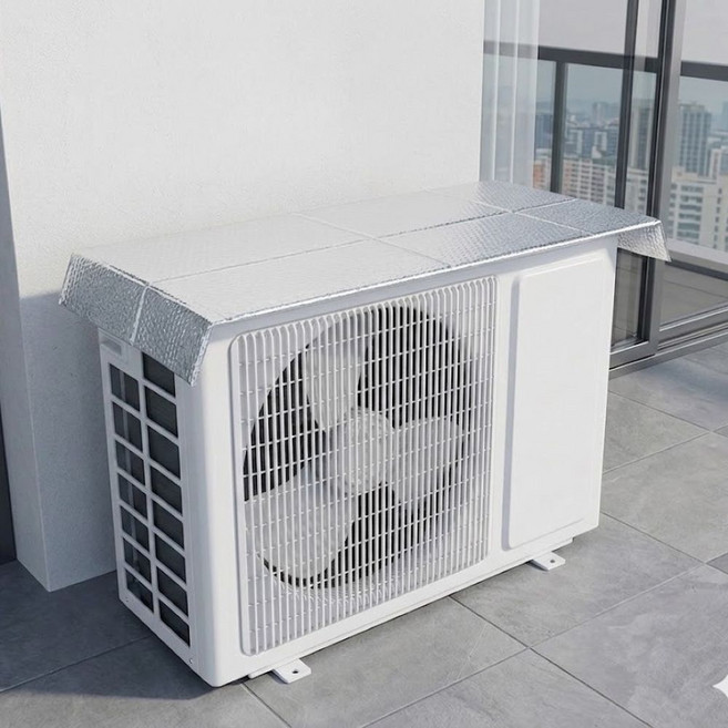 모노오프 과열방지 열차단 에어컨 실외기커버, 실버