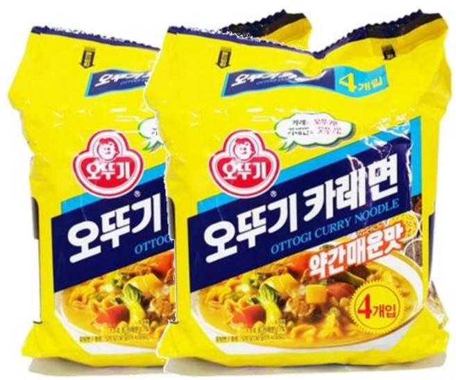 오뚜기 오뚜기카레면 (130GX4) 130g 2개, 1세트