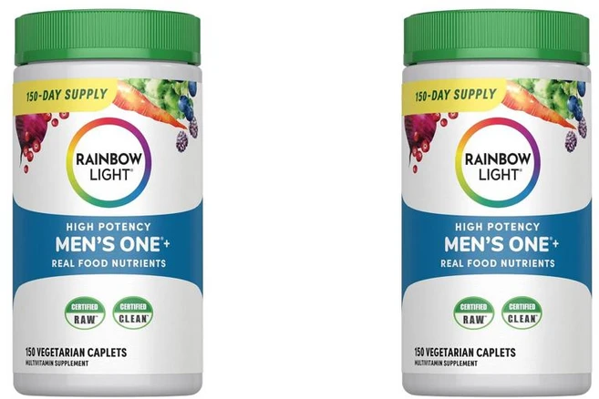 Rainbow Light Mens One High Potency Daily Multivitamin 레인보우라이트 멘 원 하이 포텐시 데일리 멀티비타민, 150정, 2개 - 쿠팡