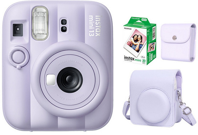 Fujifilm Instax Mini 13, 1套, 紫色+底片收納包+20張底片+專用皮套