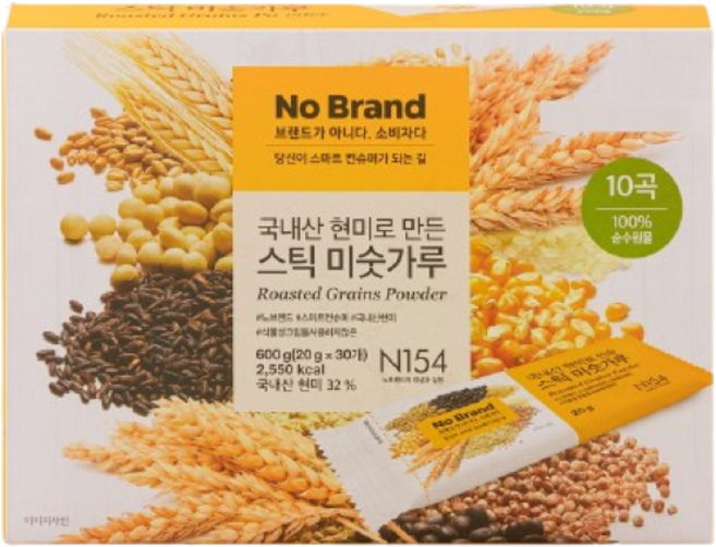 노브랜드 국내산 현미로 만든 스틱 미숫가루 600g, 1개