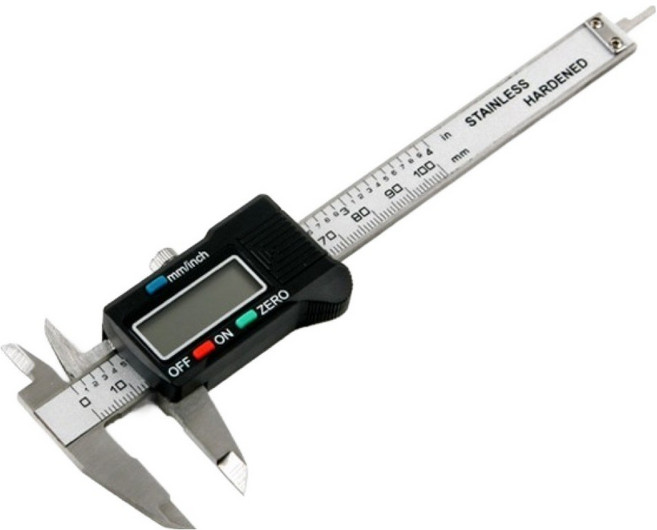 컴스 버니어 캘리퍼스 디지털 LCD 화면 미니형 0~100mm 측정 BU016, 1개