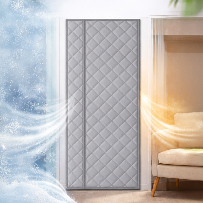 아엘 사이드형 엠보싱 현관문 방풍커튼, 1개