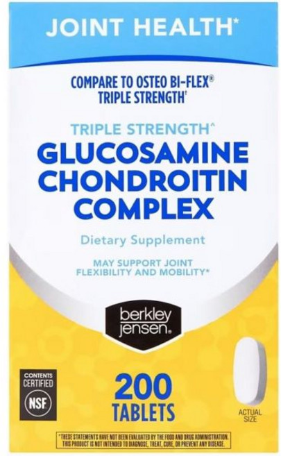 트리플 스트렝스 글루코사민 콘드로이틴 MSM 보스웰리아 복합제 2703mg 여성 남성 관절 지원 NSF 인증, 1개