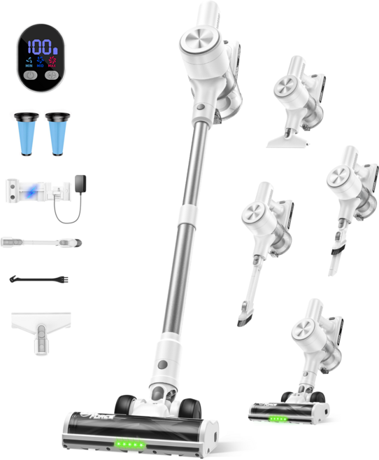 신형 무선 진공청소기 차이슨 46KPA 강력 흡력 60분 장시간 사용 다기능 액세서리 구성