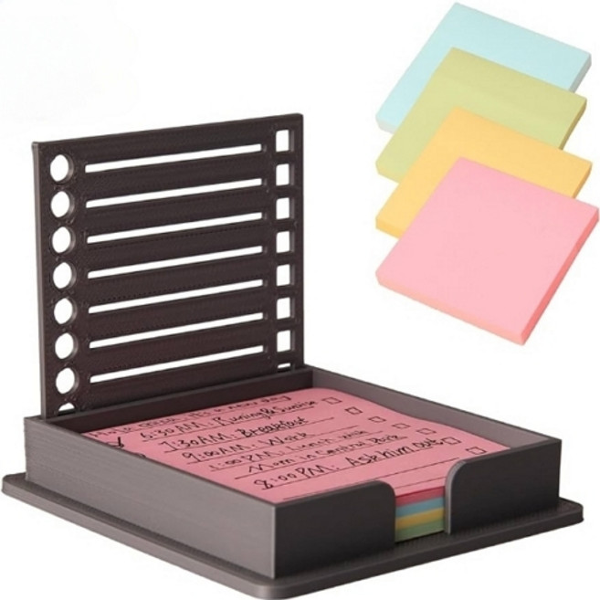스티커 메모지 홀더 디스펜서 내지 100장포함, 1개, 그레이
