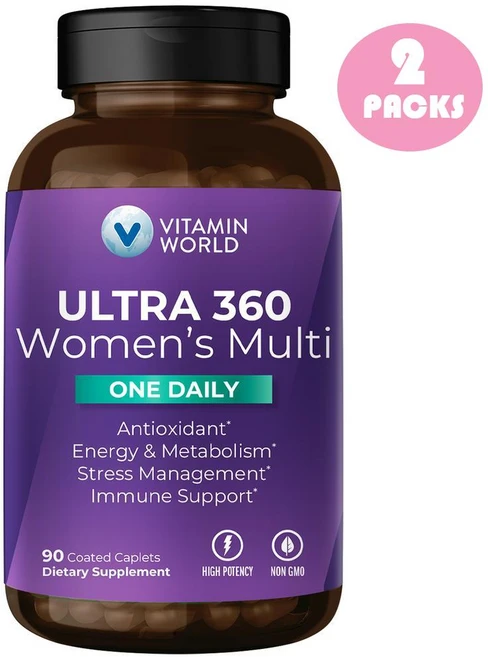 비타민월드 울트라 360 우먼스 원데일리 멀티비타민, 2개, 90정 - 쿠팡