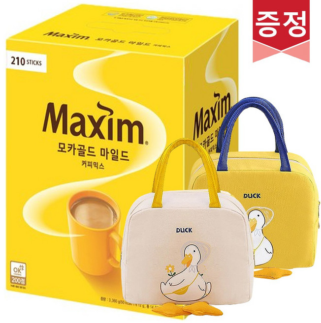 맥심 모카골드 커피믹스 210T+보냉백, 12g, 1세트, 210개입