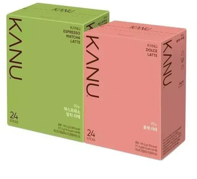 카누 말차 라떼 24T 돌체 라떼 24T 스틱 커피 홈카페 MNS, 1개, 24개입, 17.3g