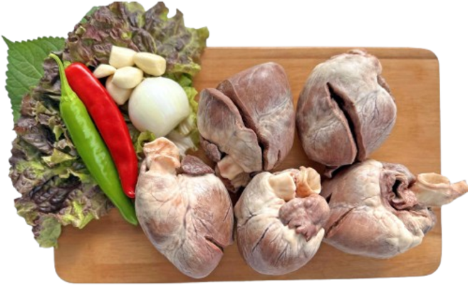 그날돼지 삶은돼지염통 15마리분, 15개, 140g