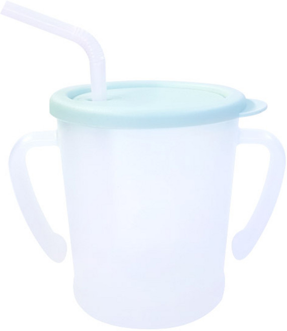 아가프라 매직빨대컵+패킹2p 흘림방지 간편세척 아기 물통 유아 어린이집, 민트+패킹2p, 1개, 300ml