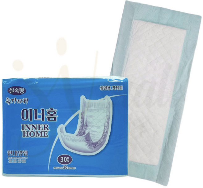 이너홈 기저귀 일자형 속기저귀 30매(1팩) 실속형 산모용 성인용 요양원, 30개입, 1개