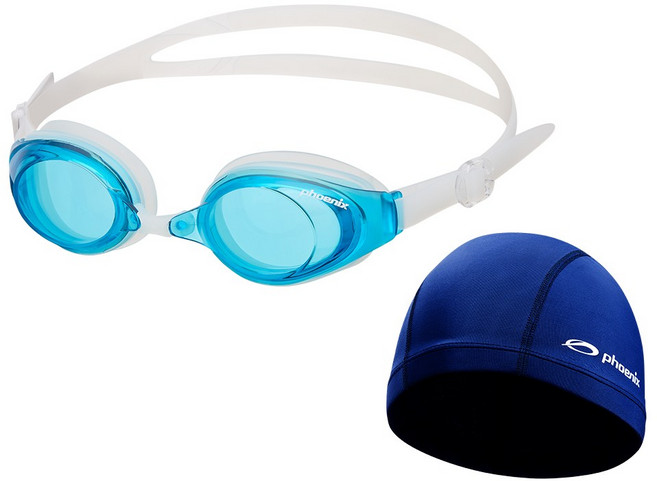 피닉스 노미러수경 PN-1200 + 스판수영모 SET, 1개