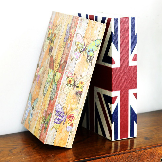 데코하우스 북카페 금고 보관함 돈통 책모양 다이얼 저금통, 북카페금고_나비무늬