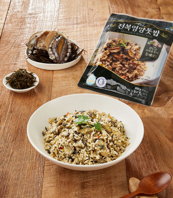 홍반장 프리미엄 완도 전복 영양톳볶음밥 미니전복이 통째로, 10개, 250g