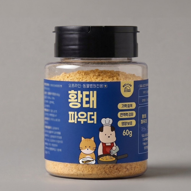웰랩 국내산 강아지 수제 파우더 3종, 1개, 60g, 황태