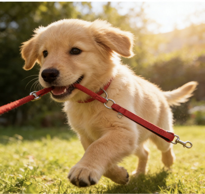 강아지고양이 리드줄 조절가능 반사 안전줄 탈출방지 애완동물 목줄 소형 중형 대형견 가벼운 방수 편안한 산책줄, 1개, 빨간색