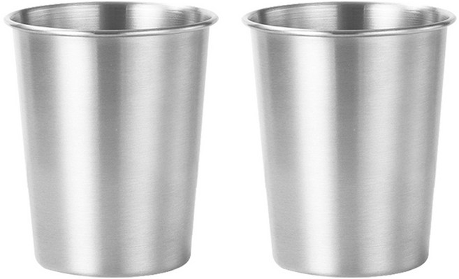 사구마트 스텐 맥주컵 스텐컵 350ml, 2개, 실버