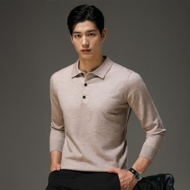 기타 남자 가을 겨울 카라니트 베이직 울니트 긴팔 정장 니트