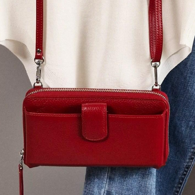 소가죽 여성 핸드폰 휴대폰 가방 지갑 지갑형 미니백 미니 가죽 여자 가로 가로형 핸드폰백 스마트폰백 스마트폰 장지갑 크로스백 크로스 여행 여행용 데일리 트래블