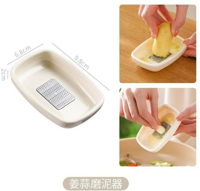 네오포스트 다지기 양념 접시 마늘 생강 고추냉이 갈이 다용도 그라인더 그릇 간편한 으깨기, 1개, 3개