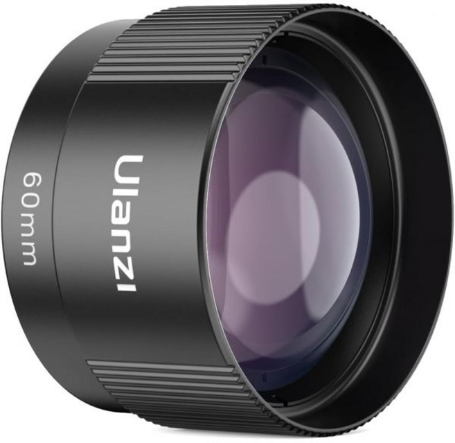 울란지 CL-006 전화 망원 렌즈 HD 60mm 카메라 렌즈 17mm 스레드 어댑터 2.5배 확대 iPhone Samsung 스마트폰 케이지 케이스와 호환 113782, 1개