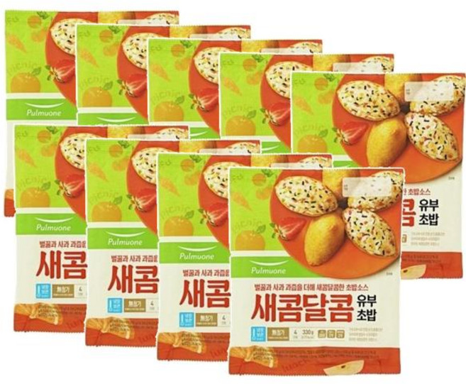 풀무원 새콤달콤 유부초밥 4인분, 옵션 x 9개, 9개, 330g