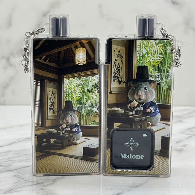 헤스티유 전자담배 12간지 캐릭터 투명 TPU 케이스 말론 전담 호환용, 1개, 쥐띠