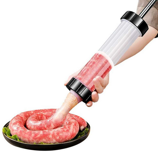 순대 햄 케이싱 전동 수동 오징어 가정용 소시지 기계 수제 업소용, (식품등급)스텐본체+케이싱팩 5+무료 증정품