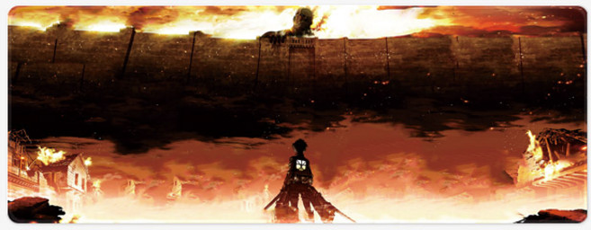 진격의거인 애니 가챠 마우스장패드 L 2XL 데스크매트, 03 진격의거인 L(800x300x4mm)