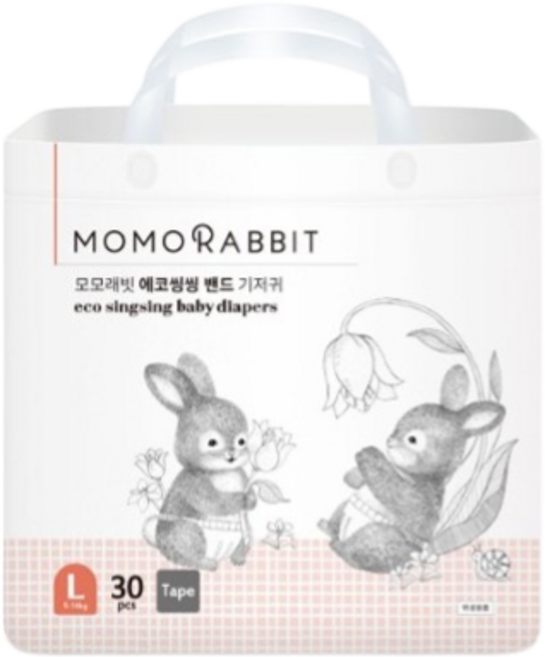 모모래빗 에코씽씽 밴드형 기저귀 아동공용, 대형(L), 30매