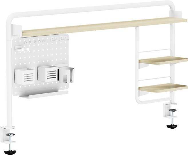듀비온 베이직책상선반 페그보드 선반 책상타공판 보드 악세서리 DA-01, 1개, 화이트 DA-01(W)