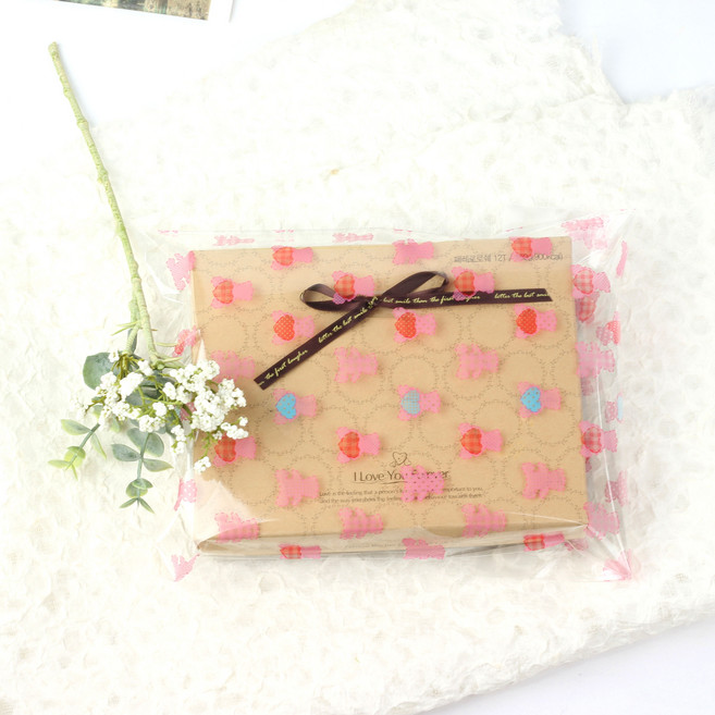 노크원 인쇄 opp, 1개, 곰돌이 접착(15x20+4/100매)