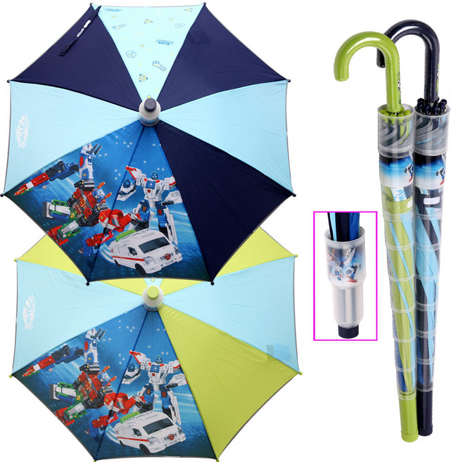 나린키즈 카봇11 쌈바 47 아동 어린이 자바라 자동우산 물받이 캡커버 양우산 장마 로봇 캐릭터 자바라우산